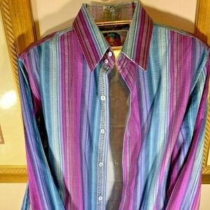 Robert Graham Men's Long Sleeve Shirt Size L
